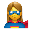 Woman Superhero emoji on LG